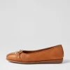 Elisse New Tan Gum Leather Ballet Flats