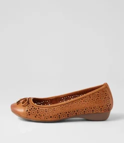 Eloiza New Tan Leather Ballet Flats
