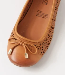 Eloiza New Tan Leather Ballet Flats