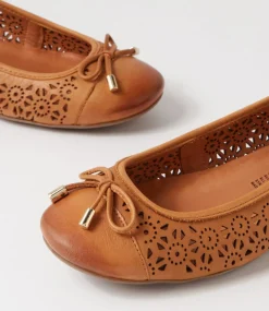 Eloiza New Tan Leather Ballet Flats