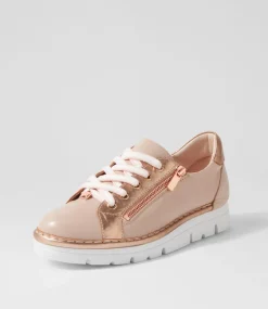Elos Dusty Pink Pale Rose Gold Leather Sneakers