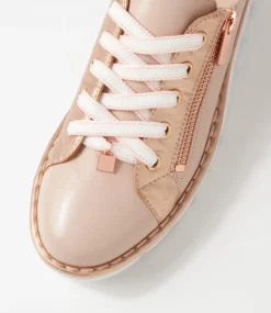 Elos Dusty Pink Pale Rose Gold Leather Sneakers