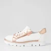 Elos White Pale Rose Gold Leather Sneakers