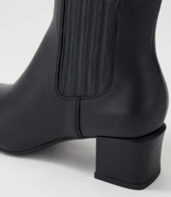 Elsea Black Leather Chelsea Boots