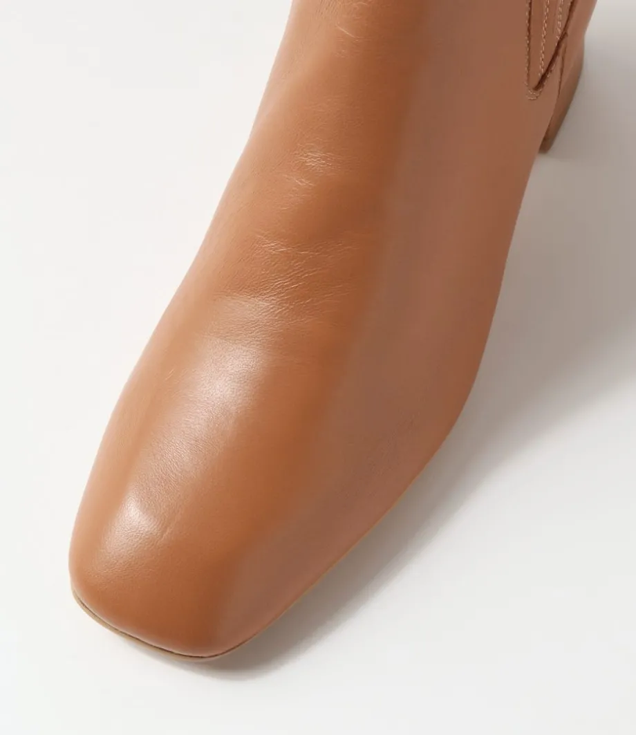 Elsea Tan Leather Chelsea Boots