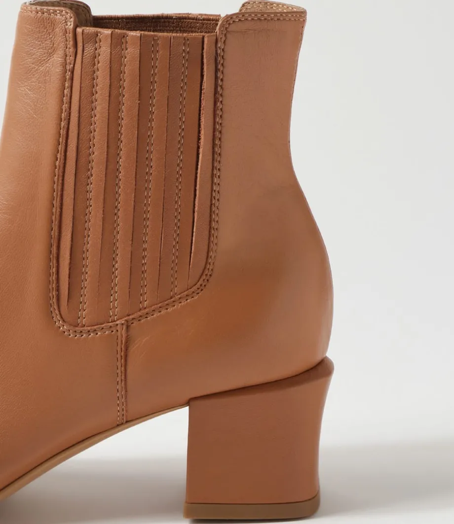Elsea Tan Leather Chelsea Boots