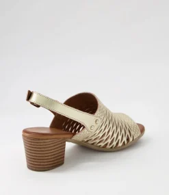 Ennessa Pale Gold Leather Sandals