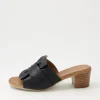 Enom Black Leather Sandals
