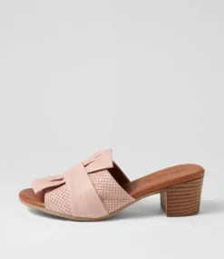 Enom Blush Leather Sandals