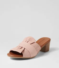 Enom Blush Leather Sandals