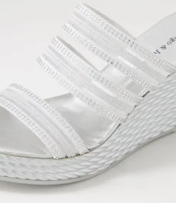 Enrica Silver Vinylite Sandals