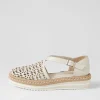 Erika Ivory Leather Flat Shoes