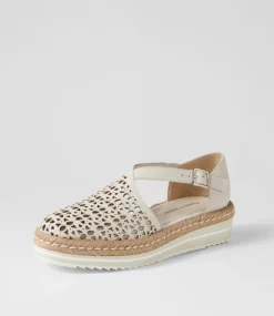 Erika Ivory Leather Flat Shoes