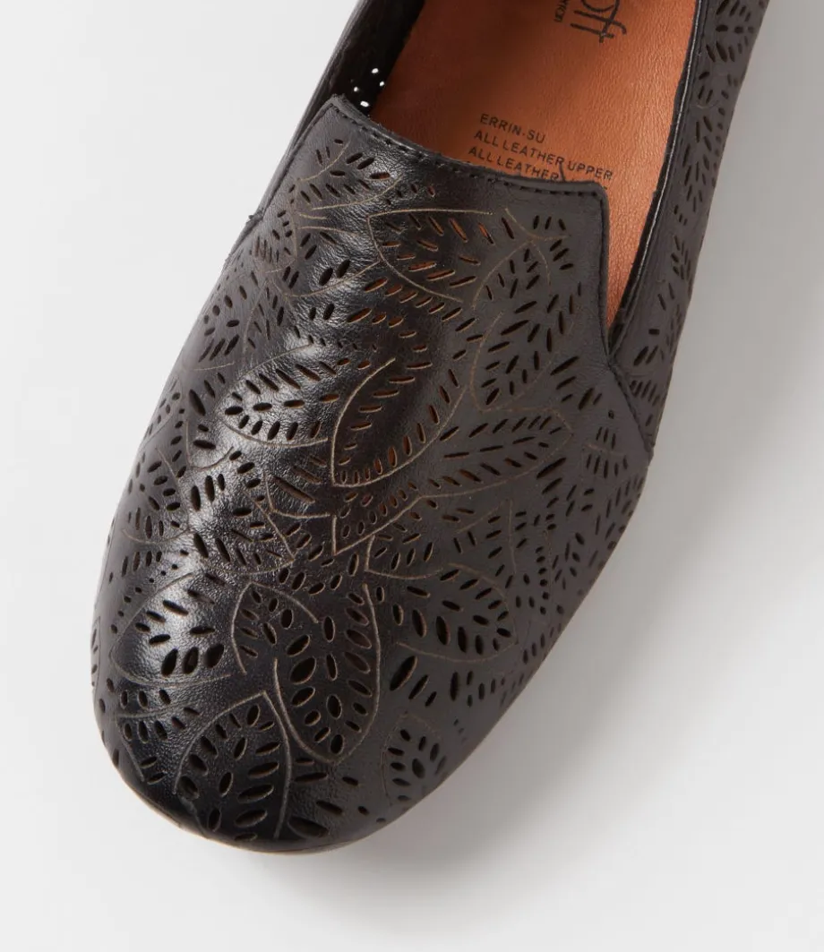 Errin Black Leather Loafers