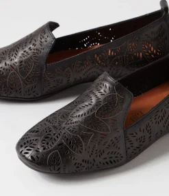 Errin Black Leather Loafers