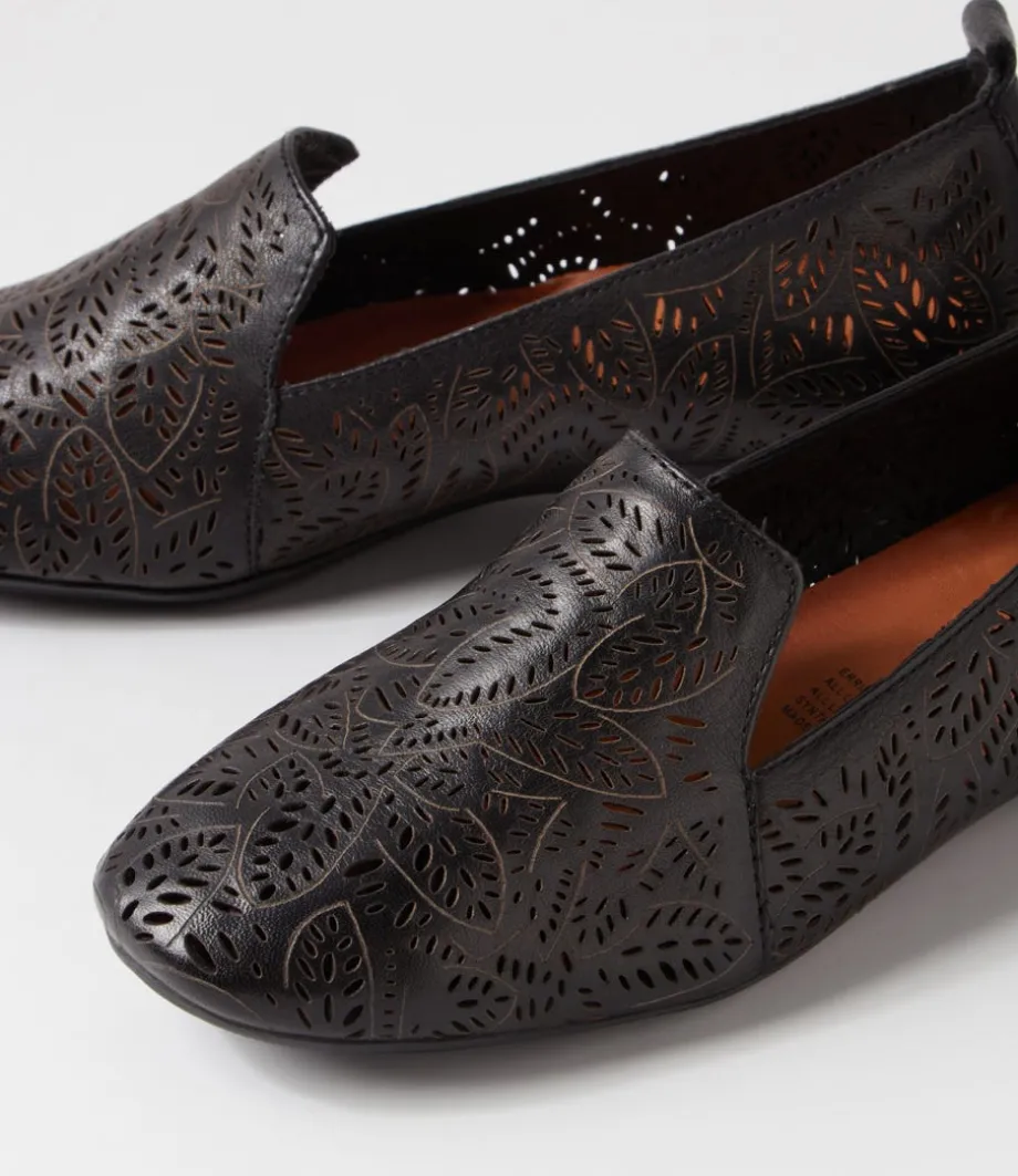 Errin Black Leather Loafers