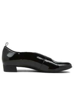 Esker Black Patent Leather Flat Shoes