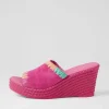 Esmey Fuchsia Bright Suede Sandals