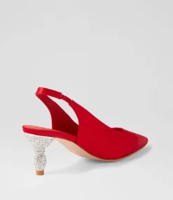 Espen Red Satin Heels