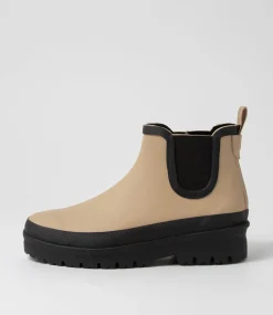 Everlane Taupe Black Gumboot Ankle Boots