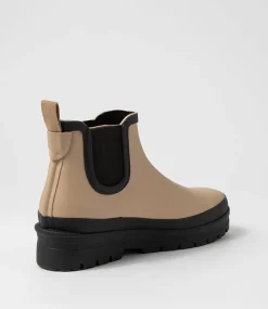 Everlane Taupe Black Gumboot Ankle Boots