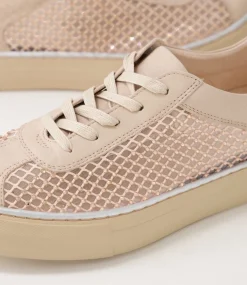 Fabia Nude Jewels Leather Sneakers
