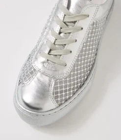 Fabia Silver Jewels Leather Sneakers