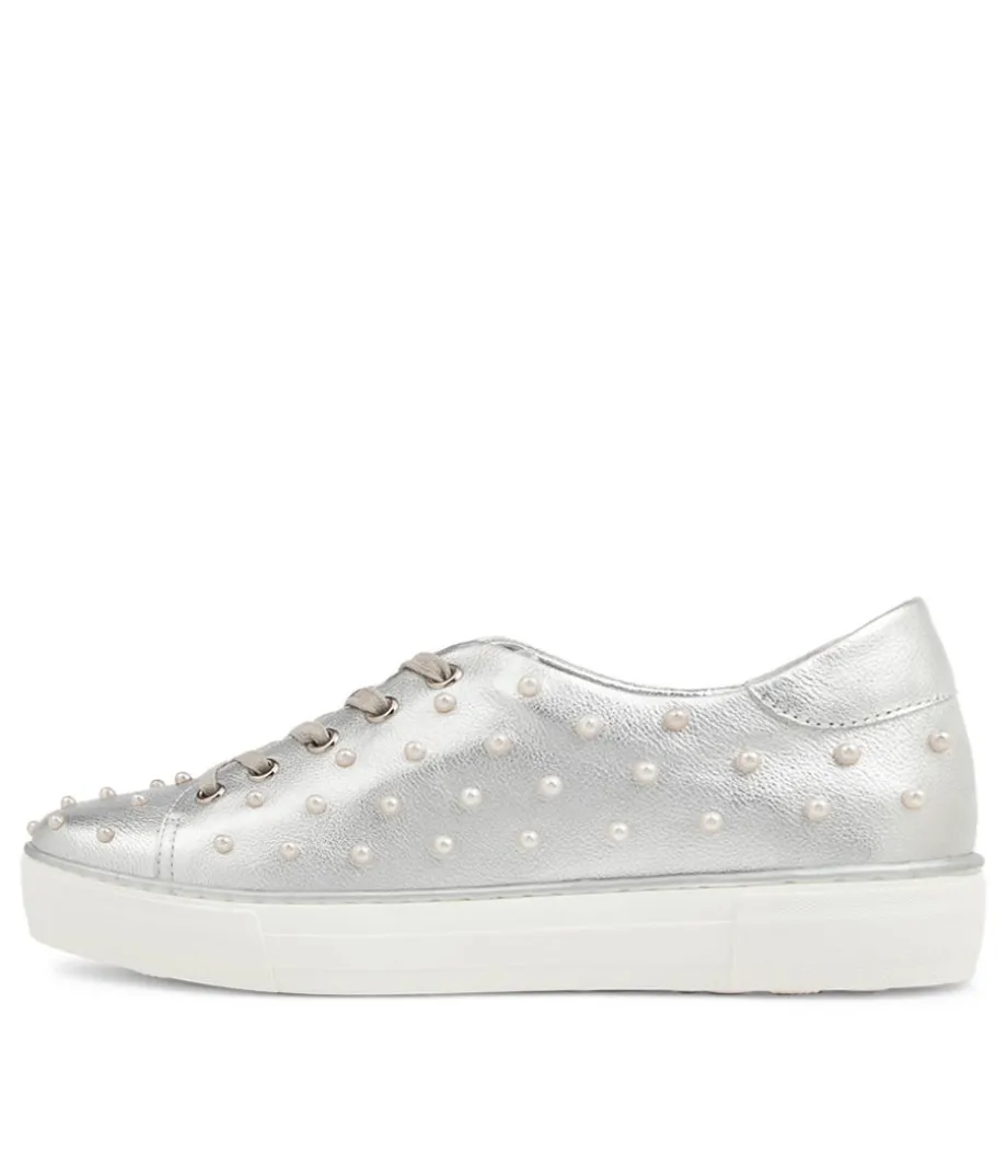 Faif Silver Leather Sneakers