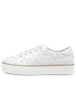 Faif White Leather Sneakers
