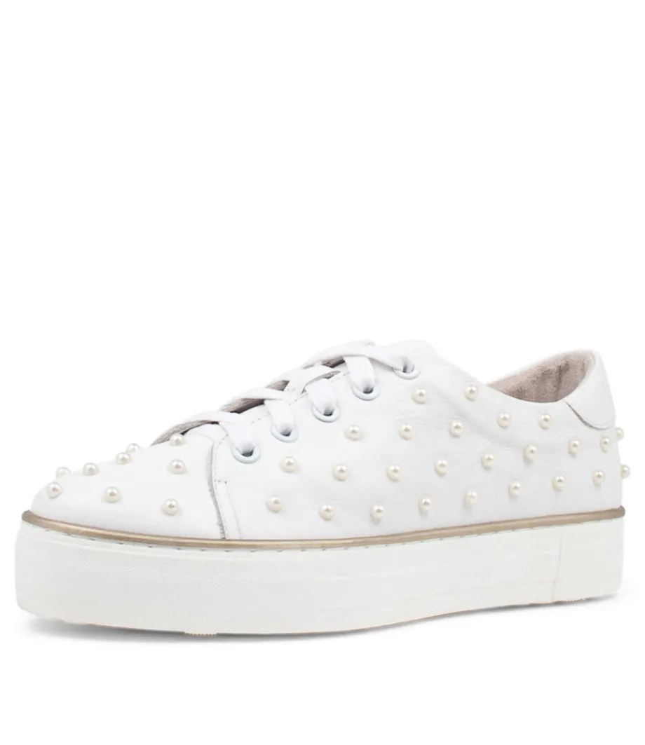 Faif White Leather Sneakers