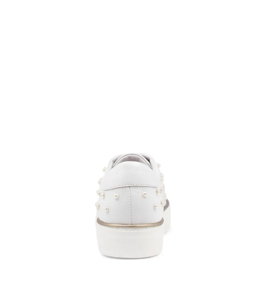 Faif White Leather Sneakers