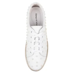 Faif White Leather Sneakers