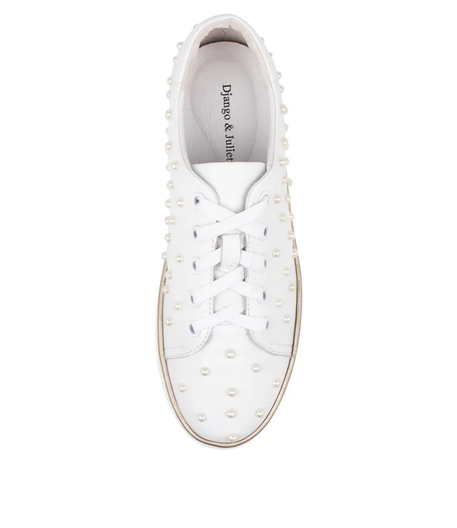 Faif White Leather Sneakers