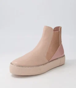 Famelia Cafe Pink Multi Chelsea Boots