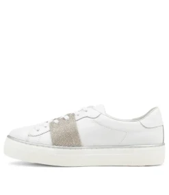 Fane White Leather Sneakers