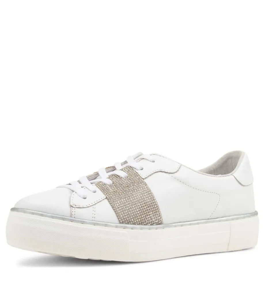 Fane White Leather Sneakers
