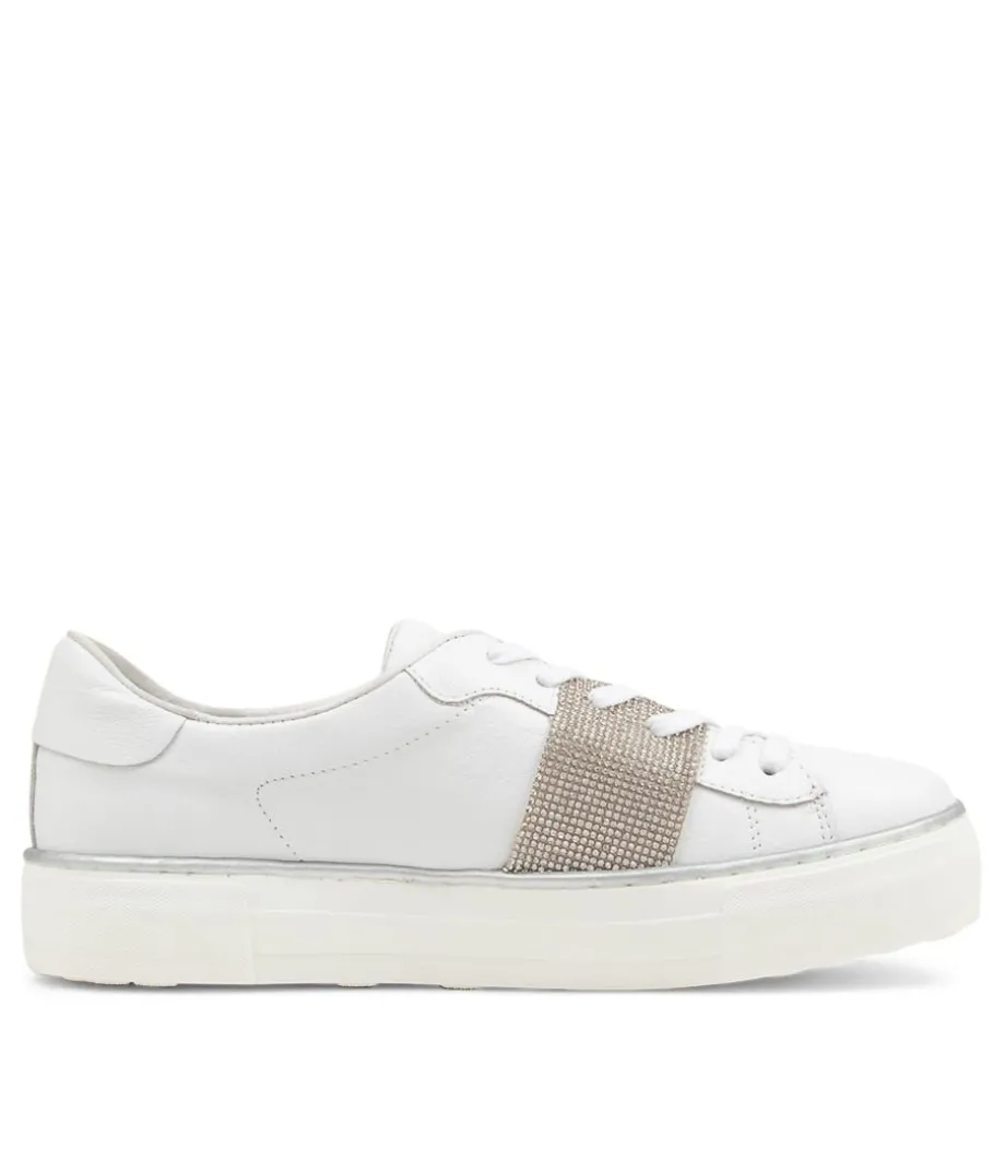 Fane White Leather Sneakers