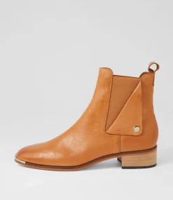 Fava New Tan Leather Ankle Boots