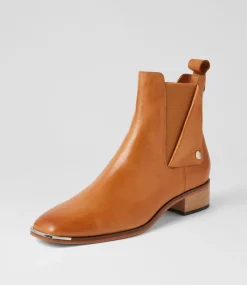 Fava New Tan Leather Ankle Boots