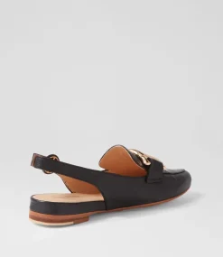 Favilla Black Leather Loafers