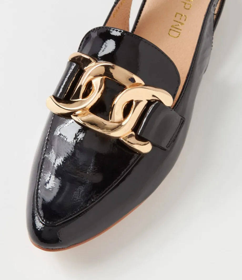 Favilla Black Patent Leather Loafers