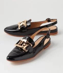 Favilla Black Patent Leather Loafers