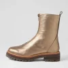 Faycey Bronze Tumble Leather Ankle Boots