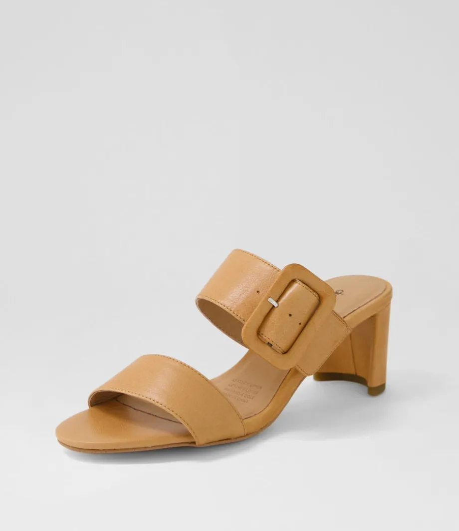Feebies Dark Tan Leather Sandals