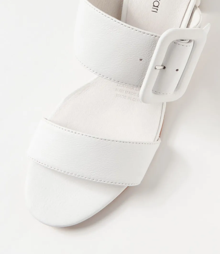 Feebies White Leather Sandals