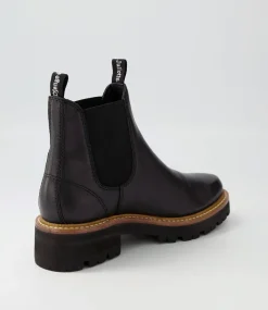 Femi Black Tumble Leather Chelsea Boots