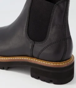 Femi Black Tumble Leather Chelsea Boots