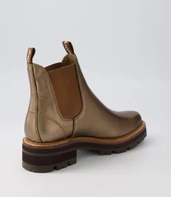 Femi Bronze Tumble Leather Chelsea Boots