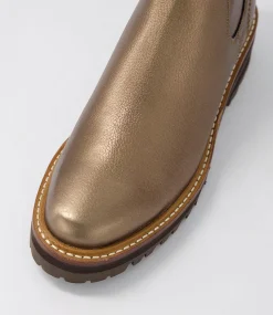 Femi Bronze Tumble Leather Chelsea Boots