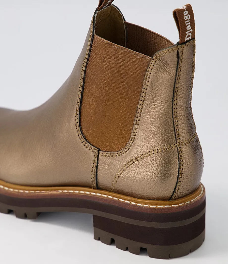Femi Bronze Tumble Leather Chelsea Boots